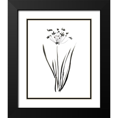 Inky Botanical II Black Modern Wood Framed Art Print with Double Matting by Donovan, Kelly