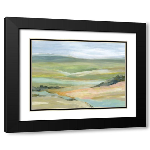 River Valley Black Modern Wood Framed Art Print with Double Matting by Robinson, Carol