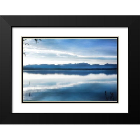 Blue Hour Black Modern Wood Framed Art Print with Double Matting by Weisz, Irene