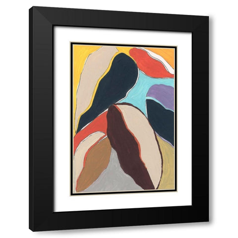 Botanical I Black Modern Wood Framed Art Print with Double Matting by Santiago, Daniela