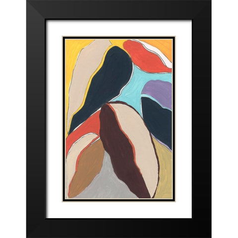 Botanical I Black Modern Wood Framed Art Print with Double Matting by Santiago, Daniela