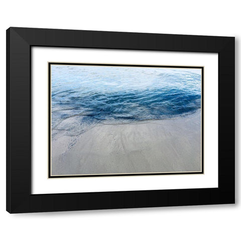 Aegean Blue Water Black Modern Wood Framed Art Print with Double Matting by Nan