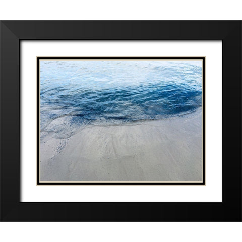 Aegean Blue Water Black Modern Wood Framed Art Print with Double Matting by Nan