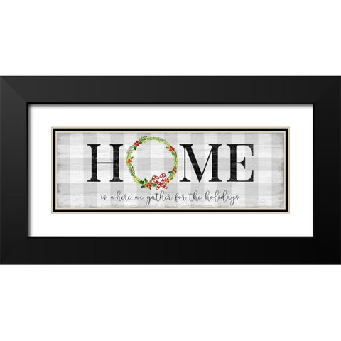 Gather for the Holidays Black Modern Wood Framed Art Print with Double Matting by Carpentieri, Natalie