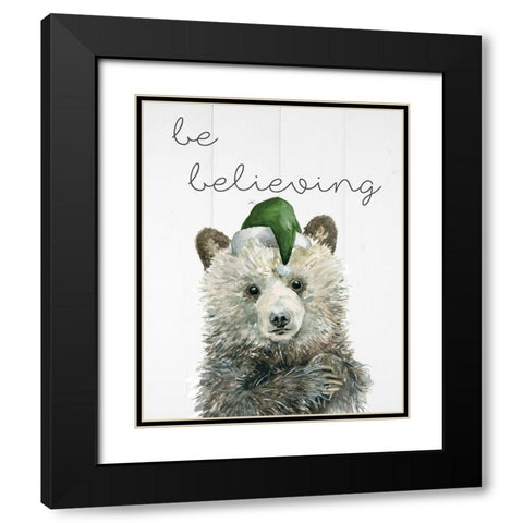 Be Believing Black Modern Wood Framed Art Print with Double Matting by Robinson, Carol