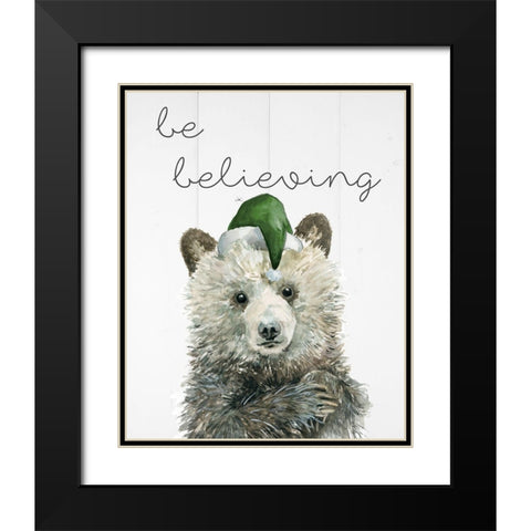 Be Believing Black Modern Wood Framed Art Print with Double Matting by Robinson, Carol