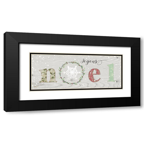 Farmhouse Christmas Noel Sign Black Modern Wood Framed Art Print with Double Matting by Finn, Livi
