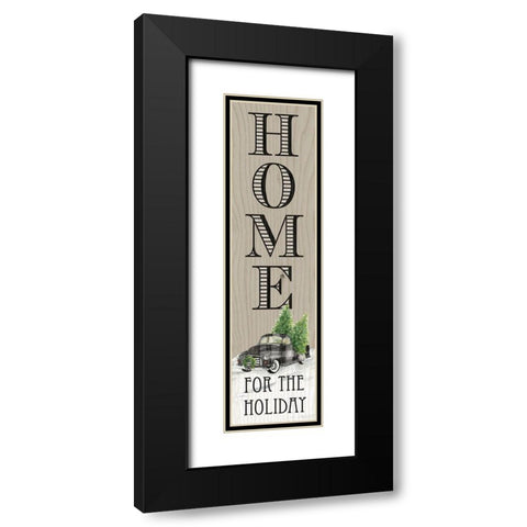 Home for the Holiday Black Modern Wood Framed Art Print with Double Matting by Robinson, Carol