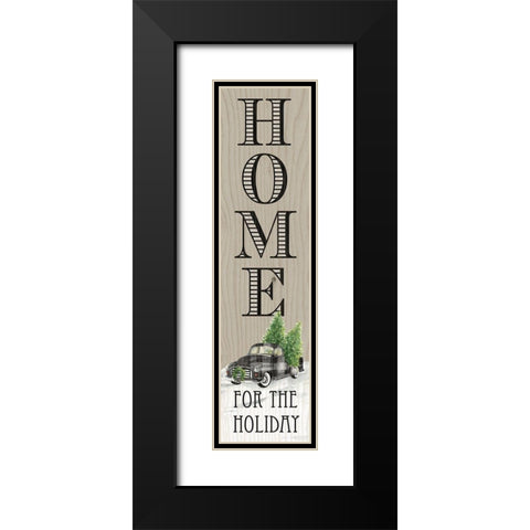 Home for the Holiday Black Modern Wood Framed Art Print with Double Matting by Robinson, Carol