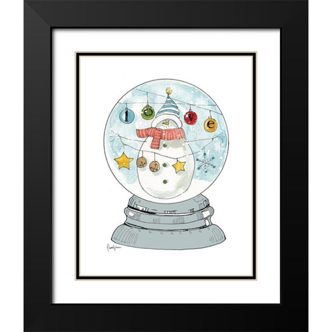 Snowglobe I Black Modern Wood Framed Art Print with Double Matting by Finn, Livi