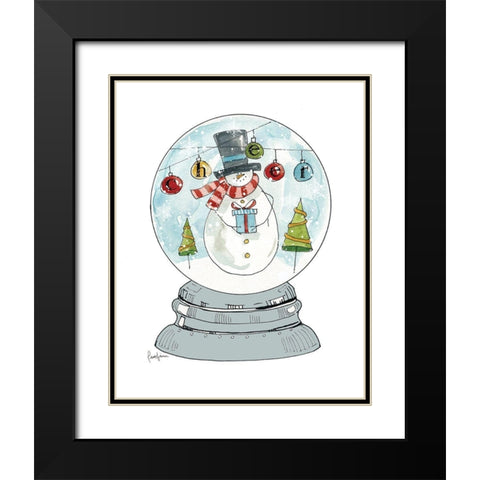 Snowglobe II Black Modern Wood Framed Art Print with Double Matting by Finn, Livi