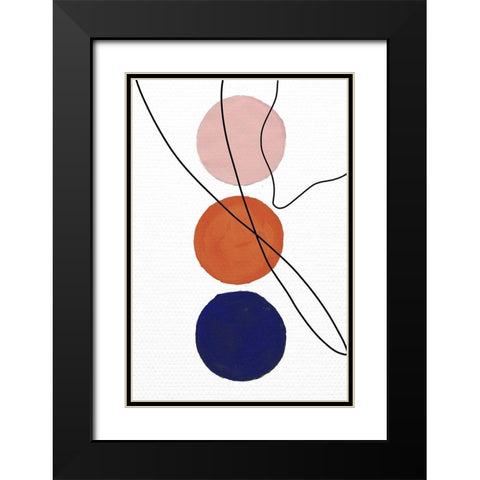 Millenium Geo Black Modern Wood Framed Art Print with Double Matting by Pattinian, Merri