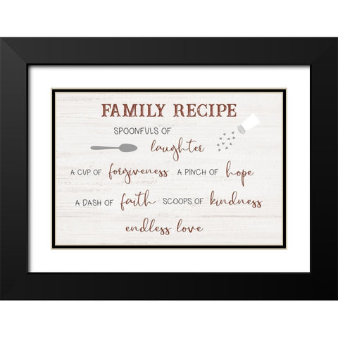 Endless Love Black Modern Wood Framed Art Print with Double Matting by CAD Designs