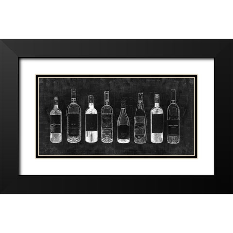 Wine Cellar Black Modern Wood Framed Art Print with Double Matting by Carpentieri, Natalie