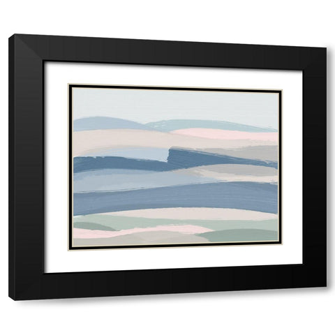 Rolling Waters Black Modern Wood Framed Art Print with Double Matting by Carpentieri, Natalie