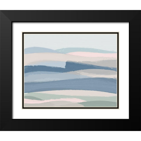 Rolling Waters Black Modern Wood Framed Art Print with Double Matting by Carpentieri, Natalie