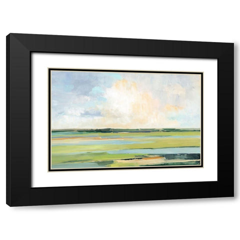 Pastel Horizon I Black Modern Wood Framed Art Print with Double Matting by Swatland, Sally