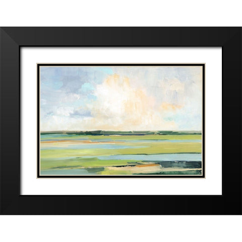 Pastel Horizon I Black Modern Wood Framed Art Print with Double Matting by Swatland, Sally