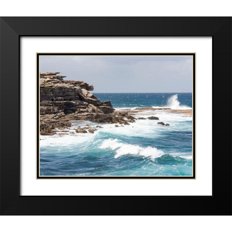 Clovelly Bay Black Modern Wood Framed Art Print with Double Matting by Delimont, Danita