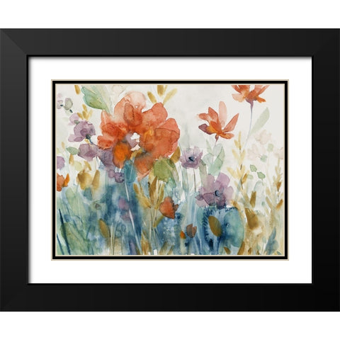 Timeless Garden Black Modern Wood Framed Art Print with Double Matting by Robinson, Carol