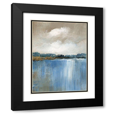 Wind and Water Black Modern Wood Framed Art Print with Double Matting by Nan