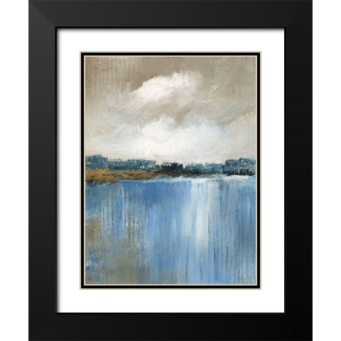 Wind and Water Black Modern Wood Framed Art Print with Double Matting by Nan