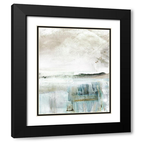 Summer Teal II Black Modern Wood Framed Art Print with Double Matting by Shapiro, Judith