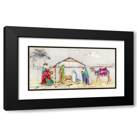 Nativity Black Modern Wood Framed Art Print with Double Matting by Swatland, Sally