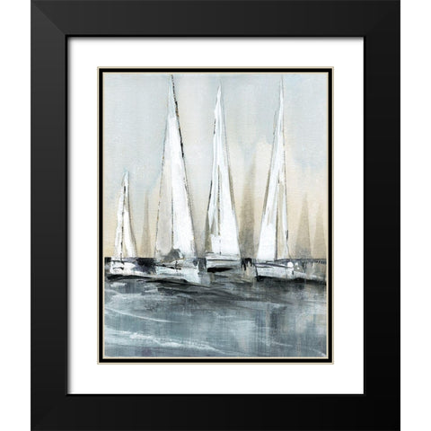 Point of Sail I Black Modern Wood Framed Art Print with Double Matting by Jill, Susan