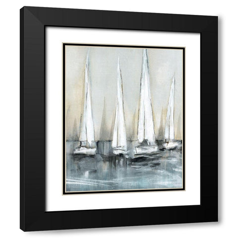 Point of Sail II Black Modern Wood Framed Art Print with Double Matting by Jill, Susan