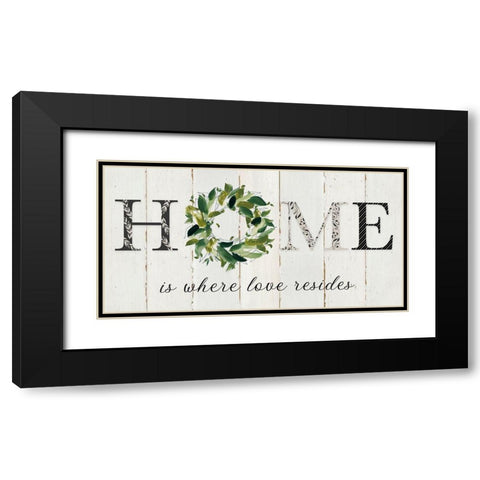 Love Resides Black Modern Wood Framed Art Print with Double Matting by Robinson, Carol