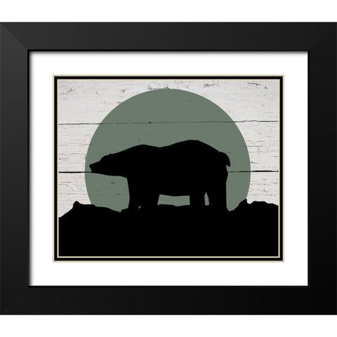 Mountain Bear Black Modern Wood Framed Art Print with Double Matting by Craven, Katrina