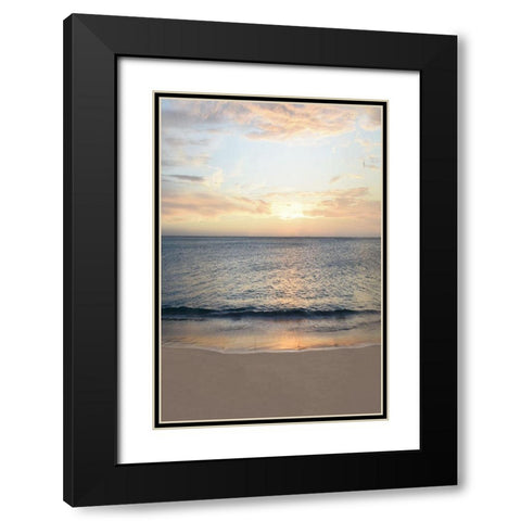 Calm Seas Black Modern Wood Framed Art Print with Double Matting by Carpentieri, Natalie