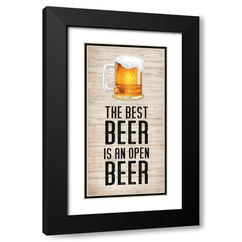 Open Beer Black Modern Wood Framed Art Print with Double Matting by Knutsen, Conrad