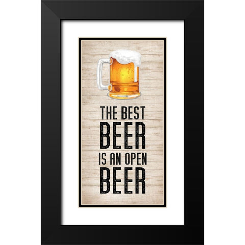 Open Beer Black Modern Wood Framed Art Print with Double Matting by Knutsen, Conrad