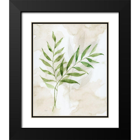 Botanical Bliss I Black Modern Wood Framed Art Print with Double Matting by Nan