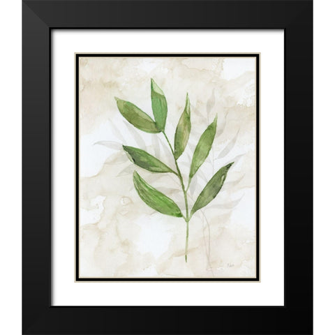 Botanical Bliss II Black Modern Wood Framed Art Print with Double Matting by Nan