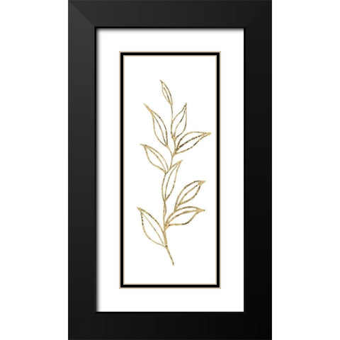 Gilded Silhouette Botanical III Black Modern Wood Framed Art Print with Double Matting by Tava Studios