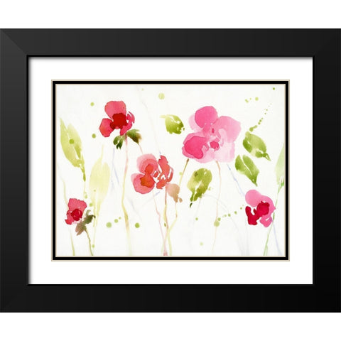 Watery Impatiens I Black Modern Wood Framed Art Print with Double Matting by Swatland, Katie