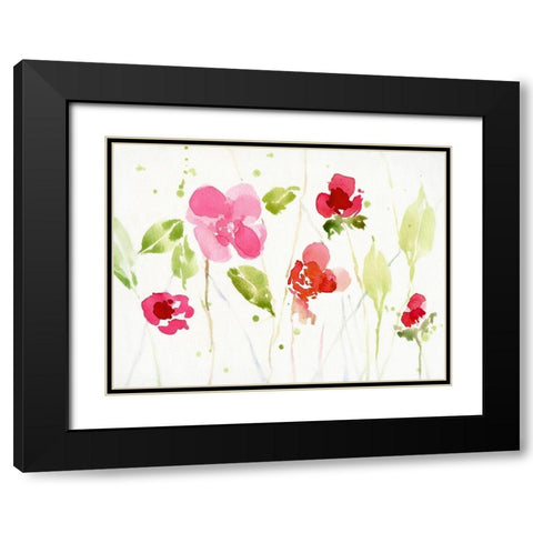 Watery Impatiens II Black Modern Wood Framed Art Print with Double Matting by Swatland, Katie