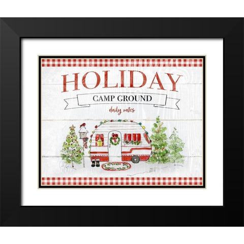 Holiday Campground Black Modern Wood Framed Art Print with Double Matting by Swatland, Sally