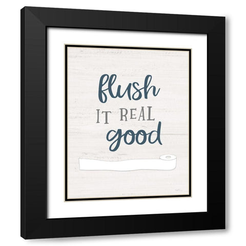Flush it Black Modern Wood Framed Art Print with Double Matting by Carpentieri, Natalie