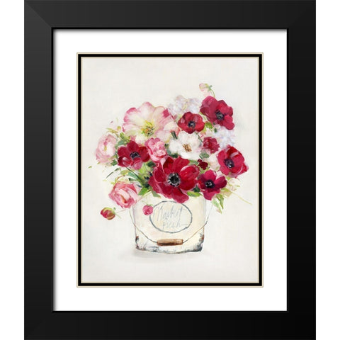 Perennial Jewels I Black Modern Wood Framed Art Print with Double Matting by Swatland, Sally