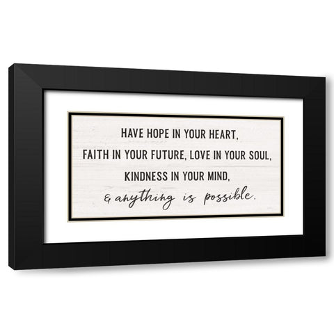 Have Hope Black Modern Wood Framed Art Print with Double Matting by Carpentieri, Natalie
