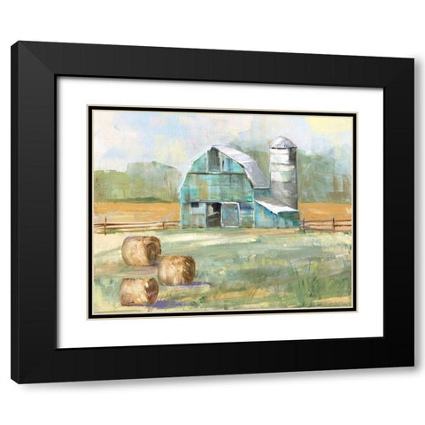 Country Sunrise Black Modern Wood Framed Art Print with Double Matting by Swatland, Sally