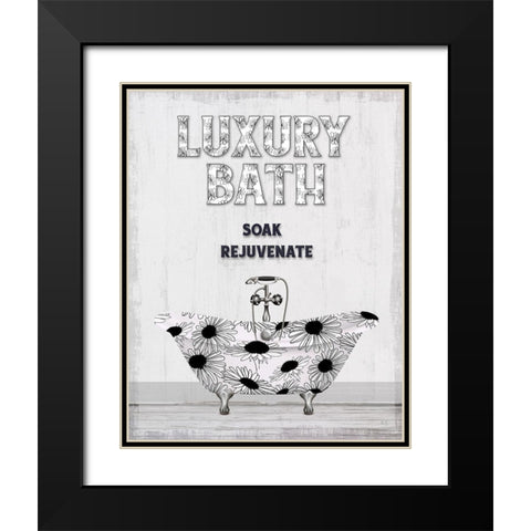 Luxury Bath Black Modern Wood Framed Art Print with Double Matting by Jill, Susan