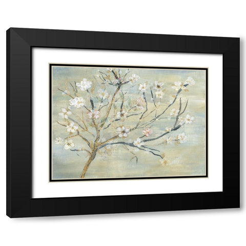 Blossoms And Spring Rain Black Modern Wood Framed Art Print with Double Matting by Jill, Susan