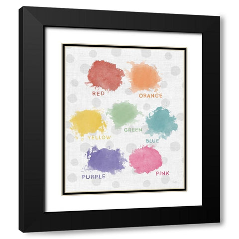 Watercolor Colors Black Modern Wood Framed Art Print with Double Matting by Carpentieri, Natalie