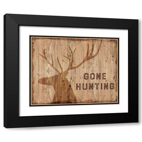 Gone Hunting Black Modern Wood Framed Art Print with Double Matting by Murray, Amanda