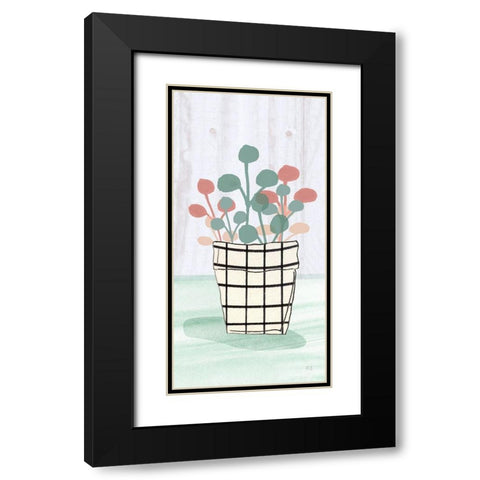 Potted Posies III Black Modern Wood Framed Art Print with Double Matting by Jill, Susan
